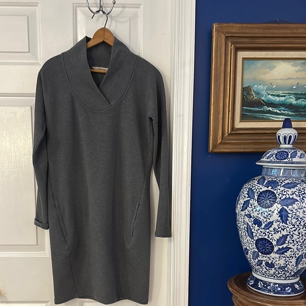 Women’s Athleta Gray Polyester Blend Sweatshirt Dress Size XS